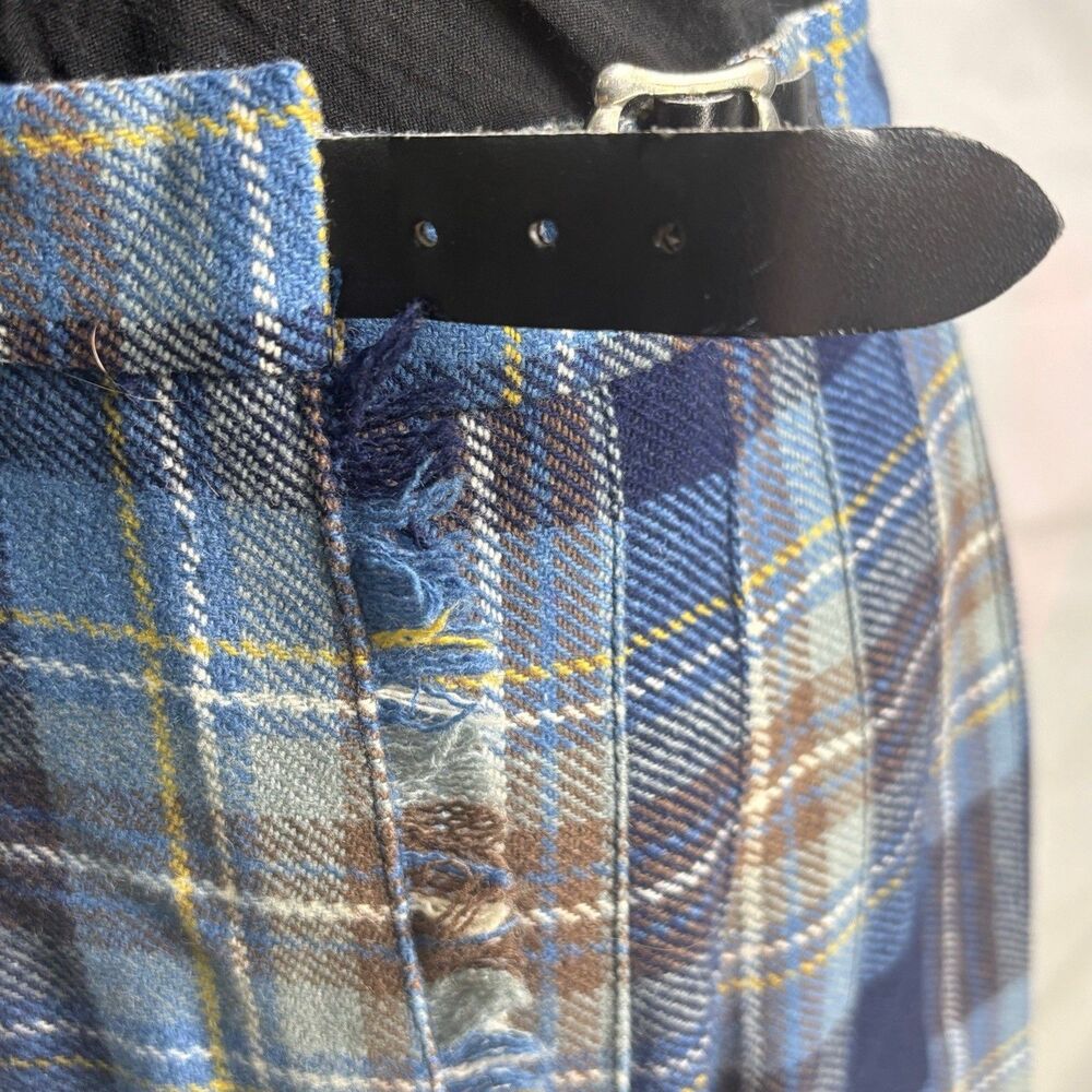 Laird-Portch Of Scotland Women's Kilt Skirt 14 100% New Wool Pleats Blues Midi - Picture 10 of 13